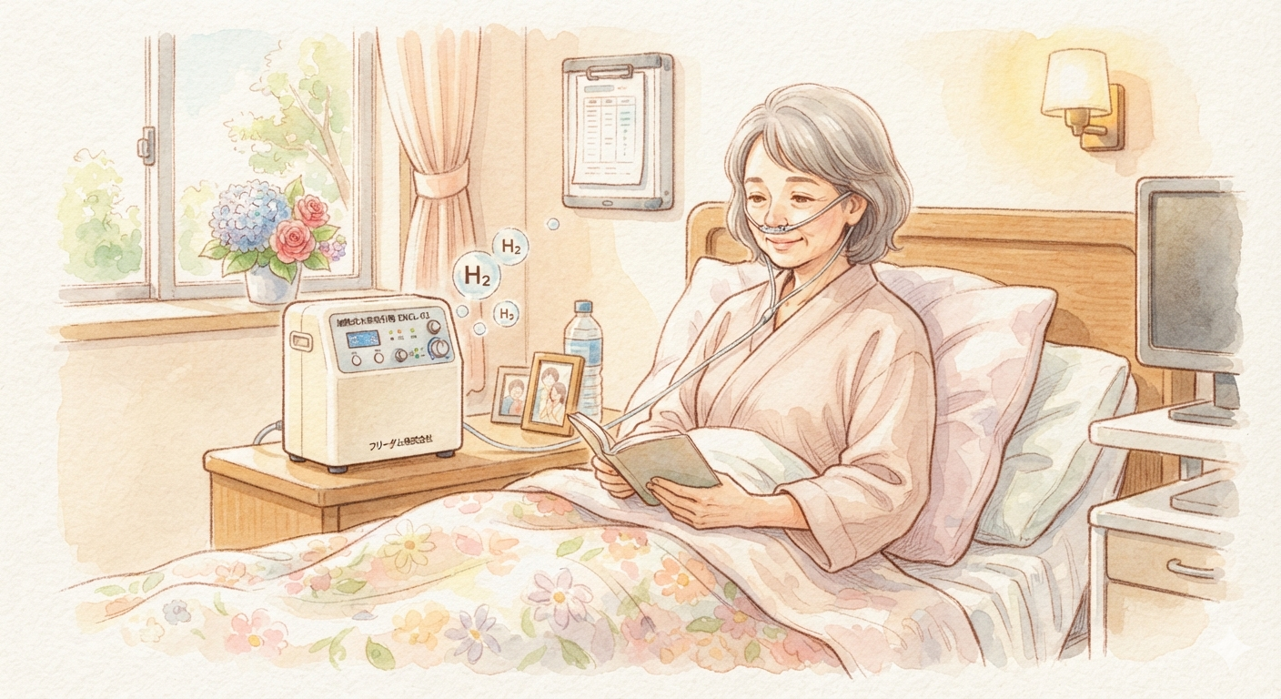 水素吸引をしたらがん治療の副作用軽減が出来ますか？治療に影響はありませんか？入院中ですが病室で水素吸引は可能でしょうか？